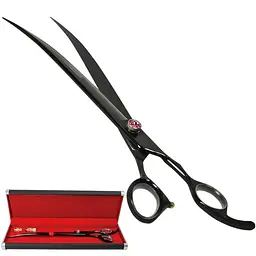 Вигнуті ножиці для стрижки собак великих порід Davis Majutsu Titanium Curved 10" (S.MT10C)