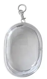 Брелок сумочка Прозорий Білий Keychain Transparent White 10.5 х 6.5 см