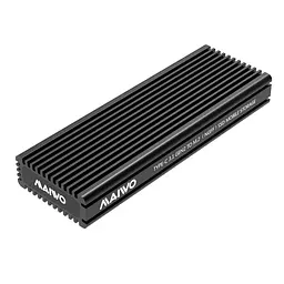 Карман Maiwo наруж. для M.2 SSD NVMe/SATA combo через USB3.1 GEN2 Type-C на винтах алюм. матовая черный