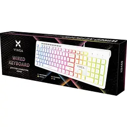 Клавіатура Vinga KB-460 White [128777] - мініатюра 6