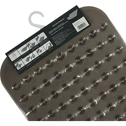 Килимок для ванної масажний Eco Fabric Сфери 70х37 см прозоро-чорний (7037-004) - мініатюра 6