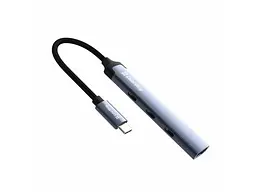 Мультипортовий адаптер ColorWay USB-C 4-in-1 USB-C2.0х3/USB3.0 (CW-HUB07) - мініатюра 3