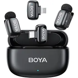 Микрофонная радиосистема Boya mini-12 USB-C/Lightning Black [153269]