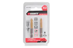 Біта викруткова MasterTool насадка хрестоподібна Granite PH2 x 50 мм титан в упаковці 2 шт. - мініатюра 2