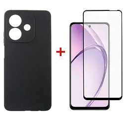 Чохол до мобільного телефона Dengos Oppo A3 Carbon + glass (Black) (DG-KM-112) - мініатюра 1