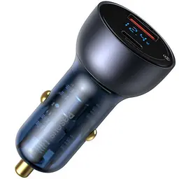 Автомобільний зарядний пристрій Baseus 65 W Dual Quick Charger з екраном type-c + usb - мініатюра 2