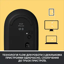 Миша комп'ютерна Logitech Pop Mouse Bluetooth Blast Yellow (910-006424, 910-006546) - мініатюра 7