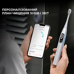 Електрична зубна щітка Oclean X Plus Pro Digital Silver - мініатюра 9