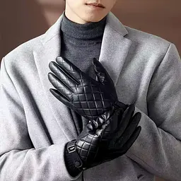 Рукавички шкіряні чоловічі Qimian Sheepskin Gloves size S Black [62913] - мініатюра 2
