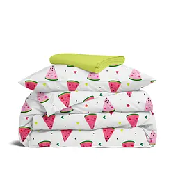 Підліткова постільна білизна з простирадлом на резинці HAPPY WATERMELON CS2 COSAS (4822052413005)
