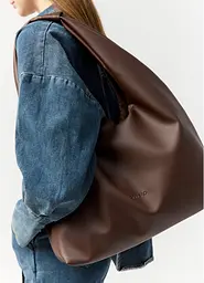 Жіноча сумка Sambag HOBO L шоколадна 34 х 37 х 16 см (53300020) - мініатюра 3