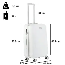 Валіза CarryOn Skyhopper (M) White (502423) - мініатюра 4
