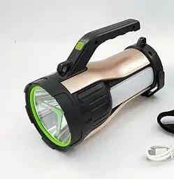 Ліхтар HEL-T96 (LM+2хCOB білий та червоний) + Powerbank + сонячна панель + microUSB - мініатюра 2