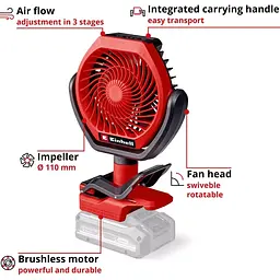 Вентилятор Einhell GC-CF 18/110 Li-Solo 3408061 [139979] - мініатюра 3