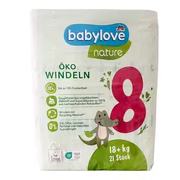Підгузки Babylove Nature 8 (18 + кг), 21 шт