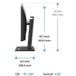 Монітор TFT 27" BenQ GW2790T, IPS, 100Hz, 2xHDMI, DP, HAS, Pivot, колонки, чорний (GW2790T) - мініатюра 2