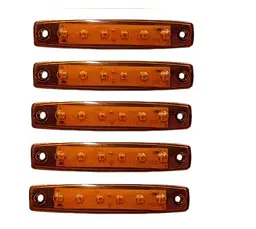 Габарит LED прямокутний 100х10 мм / 24V / 6 діодів / Помаранчевий 1 шт. (YP 104 K 020)