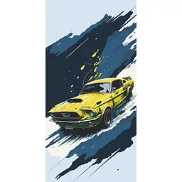 Картина за номерами ART CRAFT Ford Mustang 40x80 см Різнокольоровий (PM-194-K-1114)