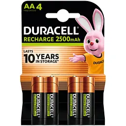 Акумулятор Duracell AA HR6 2500mAh * 4 (5000394057203 / 5007308) - мініатюра 2
