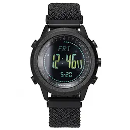 Наручний годинник чоловічий North Edge Desert Nylon Power 5BAR 2 ремінці Чорний (3590)