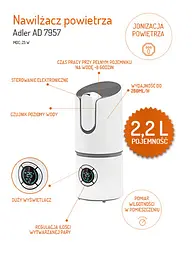 Зволожувач повітря Adler AD 7957 - мініатюра 5
