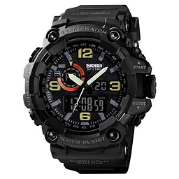 Наручний годинник чоловічий 1520BK All Black. Skmei acs0030704