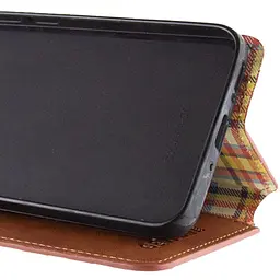 Шкіряний чохол-книжка GETMAN Cubic (PU) для Realme 11 4G Коричневий - мініатюра 6