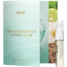Листівка з пробним зразком Incandessence Summer Glow парфумована вода для неї Avon 0.6 мл