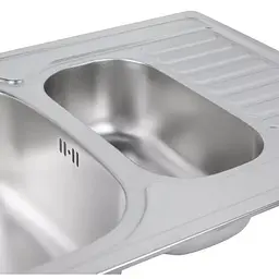 Кухонна мийка 780x500x180 мм + сифон Wezer 7850(08) Satin, Satin - мініатюра 5