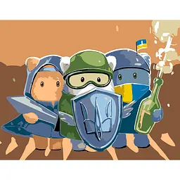 Картина за номерами Rosa Start Пухнастики Вартові 35х45 см (4823098531081)