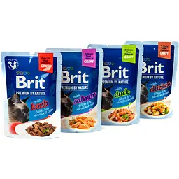 Набір вологих кормів для стерилізованих котів Brit Premium Delicate Fillets in Gravy 4 шт. х 100 г - мініатюра 5