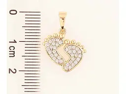 Кулон XUPING Позолота 18K «Дитячі сліди з цирконієм» для ланцюжка до 5мм (262274) - мініатюра 2