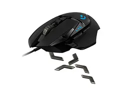 Миша комп'ютерна дротова ігрова Logitech G502 HERO з підсвічуванням / 11 програмованих кнопок / DPI 25600 / Чорний (910-005474) - мініатюра 5
