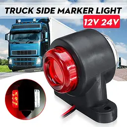 Габарит LED чебурашка 12/24V міні 5.5 см 2 шт. Червоний-Білий (MRT 301) - мініатюра 2