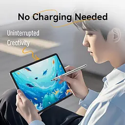 Стилус - ручка для ємнісних екранів 2-в-1 Stylus Pen Сірий Aluminum Alloy Type Vention - мініатюра 6