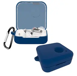 Чохол-накладка DK Silicone Candy Friendly з карабіном для Nothing Ear (1) (dark blue) - мініатюра 2