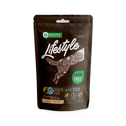 Ласощі для собак Nature's Protection Lifestyle snacks for dogs, duck and cod рулети з качки та тріски, 75 г