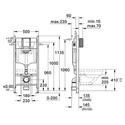 Інсталяція для унітазу Grohe Rapid SL UA388400WG - мініатюра 2