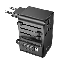 Мережевий зарядний пристрій Hoco AC18 2 USB/ Type-C PD 35W чорний - мініатюра 4