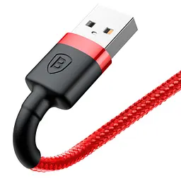 Дата кабель Baseus Cafule USB to Lightning 1.5A (2m) (CALKLF-C) Червоний / Чорний - мініатюра 2