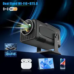 Проектор H96 max HY320 LED LCD Full HD 230 AL16:9 Android 11.0 HDMI Wi-Fi Bluetooth сірий - мініатюра 5