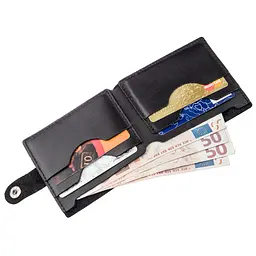 Чоловіче шкіряне портмоне SHVIGEL 10,5х9х0,5 см acs0016987 - мініатюра 4