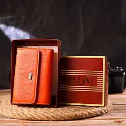Молодіжний гаманець із натуральної шкіри флотар Canpellini 21594 помаранчевий - мініатюра 10