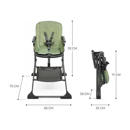 Стілець для годування Kinderkraft Foldee Green (5902533922444) - мініатюра 8