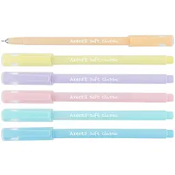 Набір ручок Axent Soft Pastel масляні 24 шт. сині (AB1102-02-A) - мініатюра 2