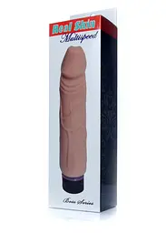 Вібратор Real Skin Multispeed Flesh, 22 см - мініатюра 2