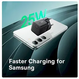 МЗП Baseus GaN5 Fast Charger Mini 25W Black Type-C to Type-C cable (P10110909113-01) - мініатюра 4