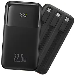 Зовнішній акумулятор Baseus Power Bank Comet Series Triple-Cable 20000mAh 22.5W (PPMD2-20) Black - мініатюра 2