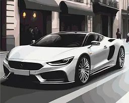 Картина за номерами на підрамнику Brushme Авто в мегаполісі