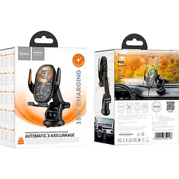 Автотримач із бездротовою зарядкою Hoco HW34 Blue Whale Black [151334] - мініатюра 7